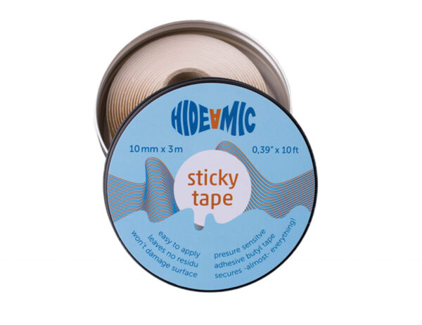 Hide a mic sticky tape