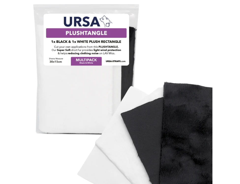Ursa Plush Tangle pelocorto Bianco o nero per nascondere i microfoni lavalier